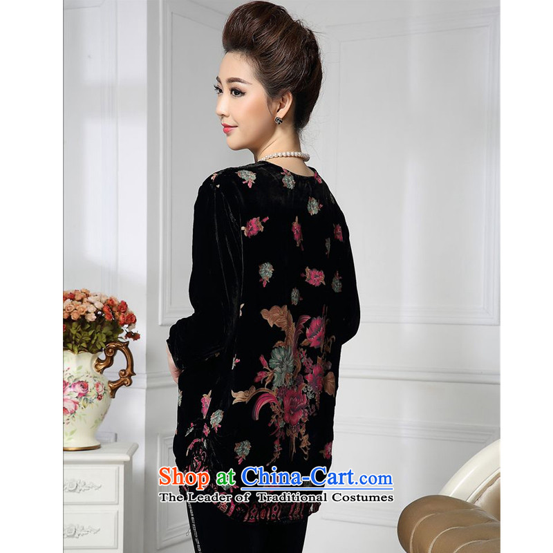 Forest narcissus spring and autumn 2015 install new boxed loose collar in Tang Long flower MOM pack silk stitching herbs extract lint-free t-shirt color picture XXL, HGL-471 forest Narcissus (senlinshuixian) , , , shopping on the Internet