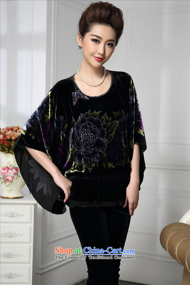 Forest narcissus spring and autumn 2015 install new loose sleeves bat sleeves Large Tang dynasty mother replacing silk stitching herbs extract lint-free t-shirt color picture XXXXL HGL-462 picture, prices, brand platters! The elections are supplied in the national character of distribution, so action, buy now enjoy more preferential! As soon as possible.