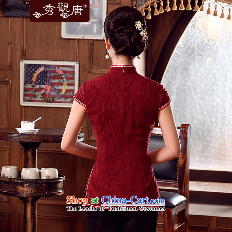 [Sau Kwun Tong] Following 2015 Summer yen Tang Tang dynasty blouses, improved Chinese BLOUSES BOURDEAUX XL, Sau Kwun Tong shopping on the Internet has been pressed.