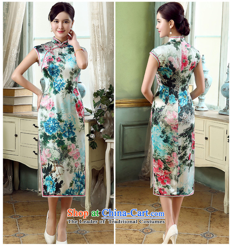 [Sau Kwun Tong] drunken Mudan 2015 Summer upscale Silk Cheongsam retro herbs extract improved qipao QD5315 SUIT L picture, prices, brand platters! The elections are supplied in the national character of distribution, so action, buy now enjoy more preferential! As soon as possible.