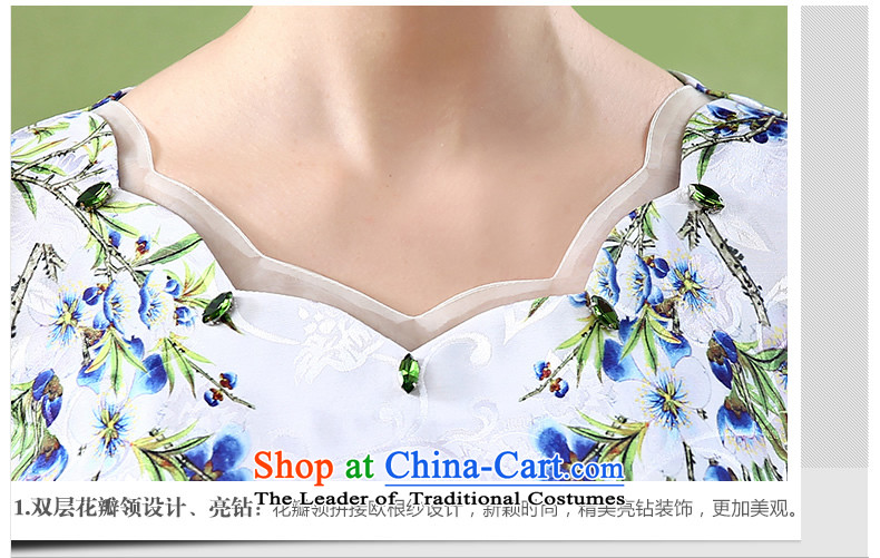 [Sau Kwun Tong Hong Kong sticks summer] new cheongsam 2015 improved Stylish retro embroidered dress suit M pictures, KD5314 price, brand platters! The elections are supplied in the national character of distribution, so action, buy now enjoy more preferential! As soon as possible.