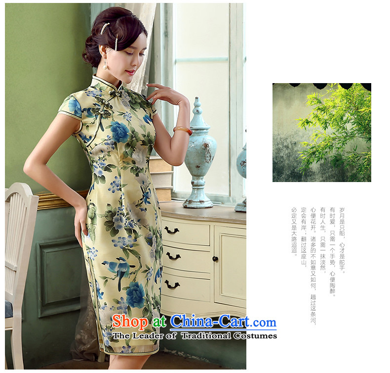[Sau Kwun Tong] Hong Kong Film retro stamp qipao skirt for summer 2015 new improved stylish dresses QD5321 SUIT S picture, prices, brand platters! The elections are supplied in the national character of distribution, so action, buy now enjoy more preferential! As soon as possible.