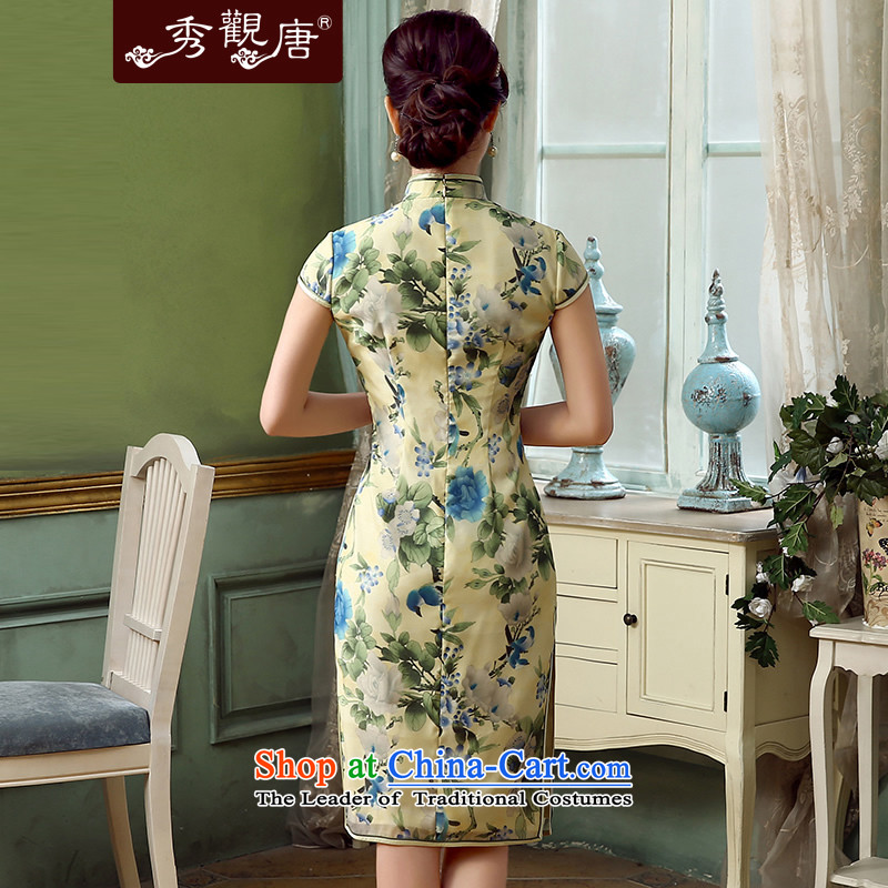 [Sau Kwun Tong] Hong Kong Film retro stamp qipao skirt for summer 2015 new improved stylish dresses QD5321 SUIT S, Sau Kwun Tong shopping on the Internet has been pressed.