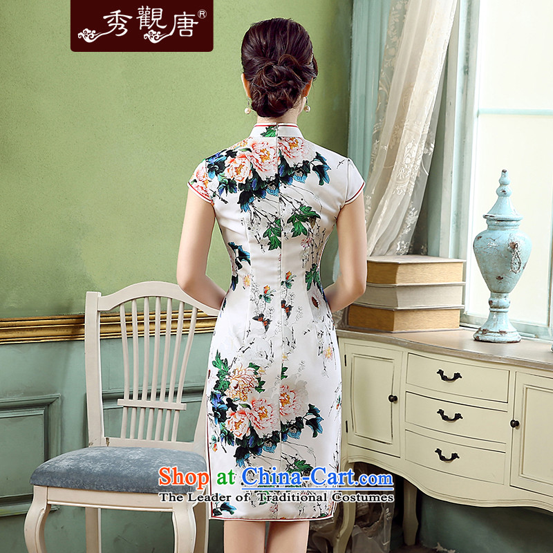 [Sau Kwun Tong] Mudan removals by sinks new stamp qipao 2015 Skirt Summer Stylish retro qipao QD5311 improved suit S, Sau Kwun Tong shopping on the Internet has been pressed.