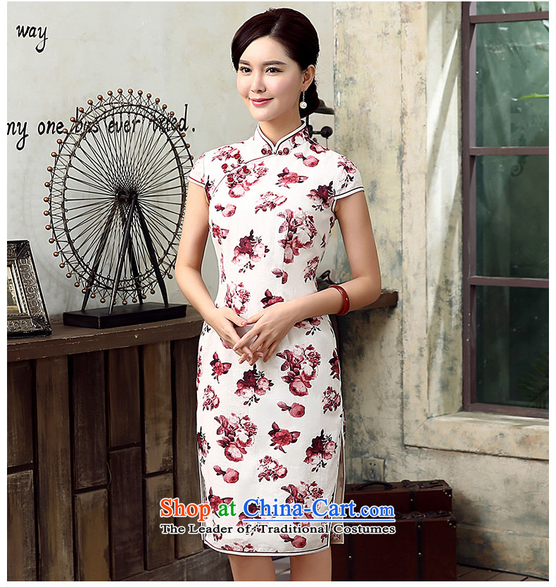 [Sau Kwun Tong] Zi 2015 Summer Lok new cotton linen dresses retro style qipao QD5302 stamp improved red S picture, prices, brand platters! The elections are supplied in the national character of distribution, so action, buy now enjoy more preferential! As soon as possible.