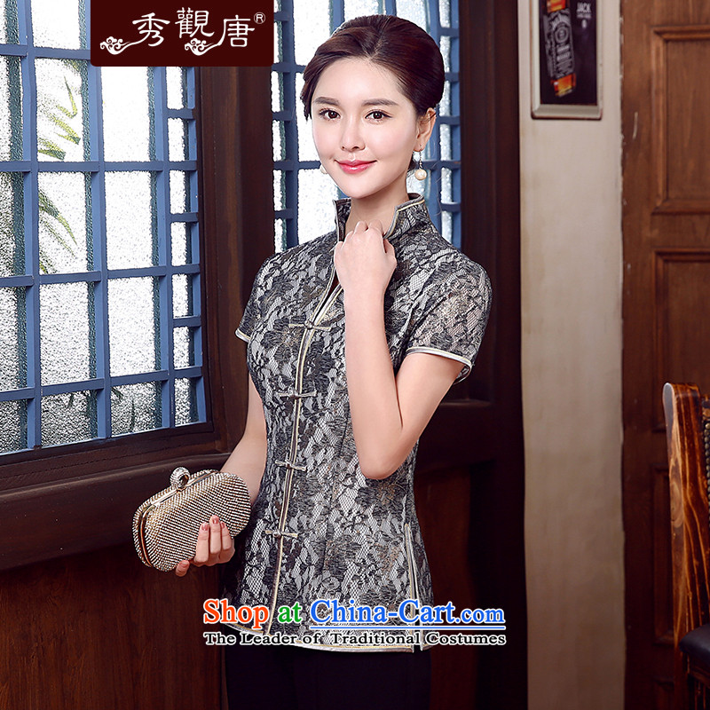 [Sau Kwun Tong] Emily Mr Ngan New 2015 composite lace Tang Women's clothes, Ms. Tang blouses TD5331 XXL, Sau Kwun Tong suit shopping on the Internet has been pressed.