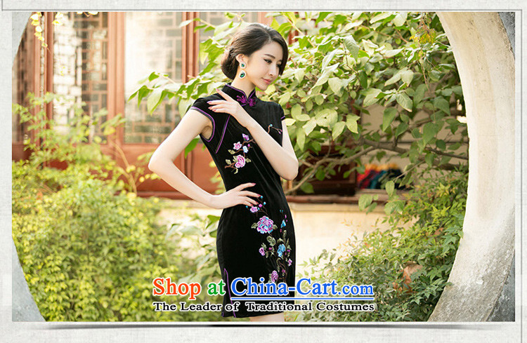 The cheer her smoke and clouds new embroidery improvements 2015 daily scouring pads in the replica of the elderly qipao cheongsam dress cheongsam dress ZA 074 Black M picture, prices, brand platters! The elections are supplied in the national character of distribution, so action, buy now enjoy more preferential! As soon as possible.