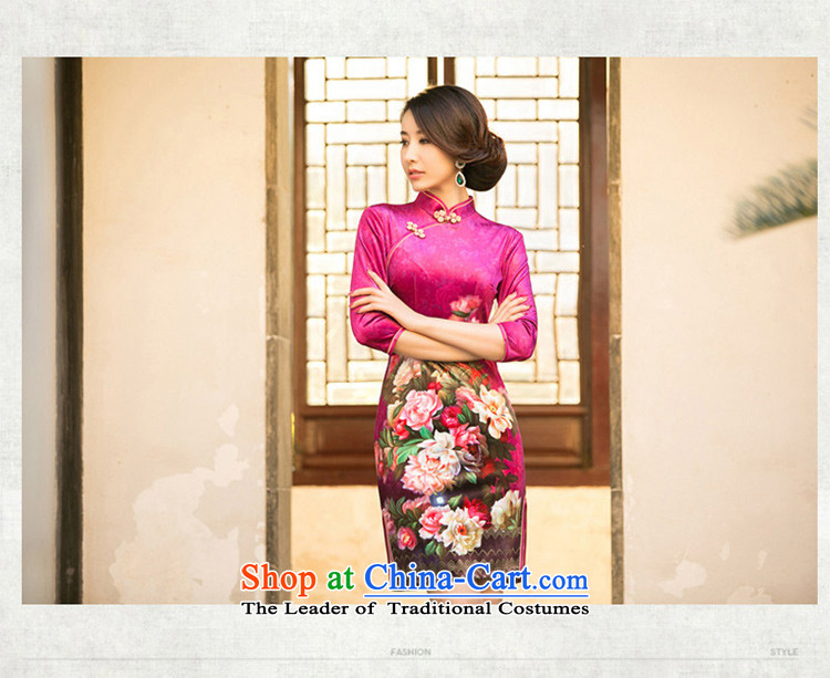 The cheer her eternal spring and summer 2015 new improved cheongsam dress velvet collar short-sleeved stamp cheongsam dress ZA 082 red L picture, prices, brand platters! The elections are supplied in the national character of distribution, so action, buy now enjoy more preferential! As soon as possible.