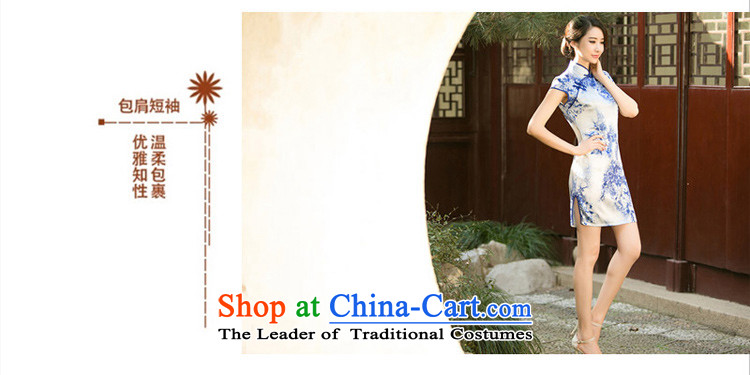 The cross-SA-drunk the new summer porcelain stamp cheongsam dress Short-Sleeve Mock-Neck daily improved qipao Ms. dresses ZA 050  2XL pictures, price suit, brand platters! The elections are supplied in the national character of distribution, so action, buy now enjoy more preferential! As soon as possible.