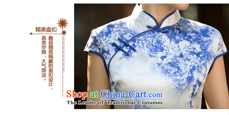 The cross-SA-drunk the new summer porcelain stamp cheongsam dress Short-Sleeve Mock-Neck daily improved qipao Ms. dresses ZA 050  2XL pictures, price suit, brand platters! The elections are supplied in the national character of distribution, so action, buy now enjoy more preferential! As soon as possible.