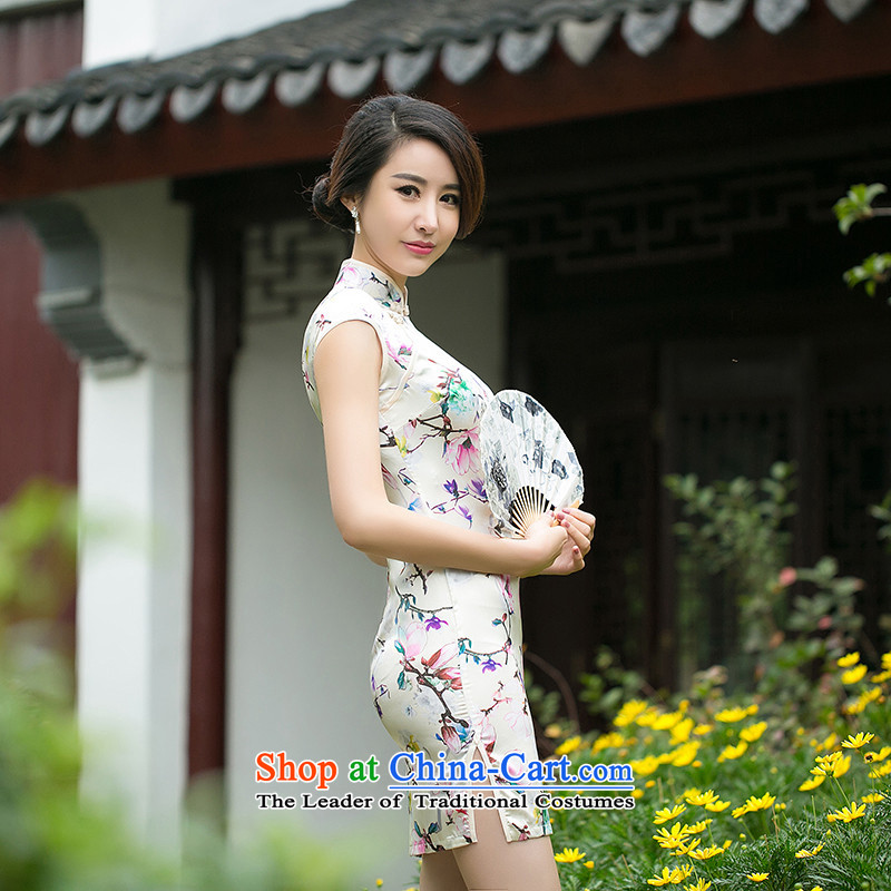 The cross-sa, so the new summer daily improved cheongsam dress up the clip opened manually cheongsam dress Ms.'s qipao ZA 051  the cross-sa suit XL, , , , shopping on the Internet