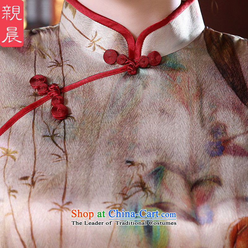 At 2015 new pro-silk cheongsam dress dulls retro herbs extract routine cheongsam dress suit 3XL, stylish improved pro-am , , , shopping on the Internet