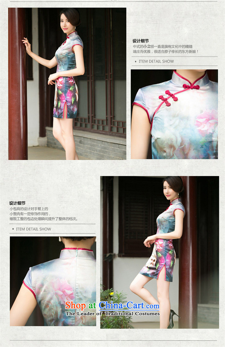 The cross-sha zi Pei spring and summer new summer skirt Silk Cheongsam improved day-to-day qipao dresses, ZA 053 2XL Photo cheongsam, prices, brand platters! The elections are supplied in the national character of distribution, so action, buy now enjoy more preferential! As soon as possible.