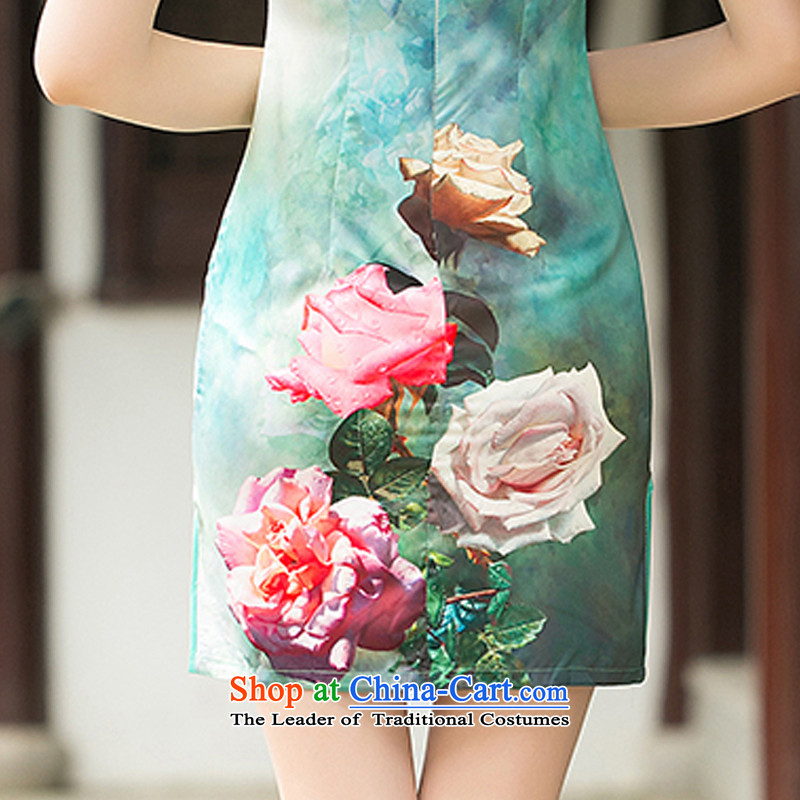 I should be grateful if you would have the cheer her cloud the new summer improved daily cheongsam dress Silk Cheongsam Ms. stamp short-sleeved cheongsam dress suit , the ZA 054 cross-sa , , , shopping on the Internet