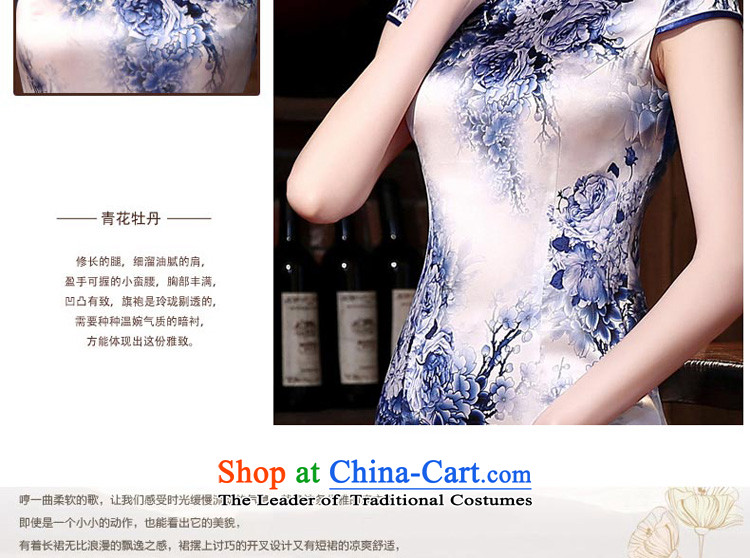 The pro-am new daily qipao 2015 skirt autumn summer retro herbs extract silk cheongsam dress improved blue peony L picture, prices, brand platters! The elections are supplied in the national character of distribution, so action, buy now enjoy more preferential! As soon as possible.