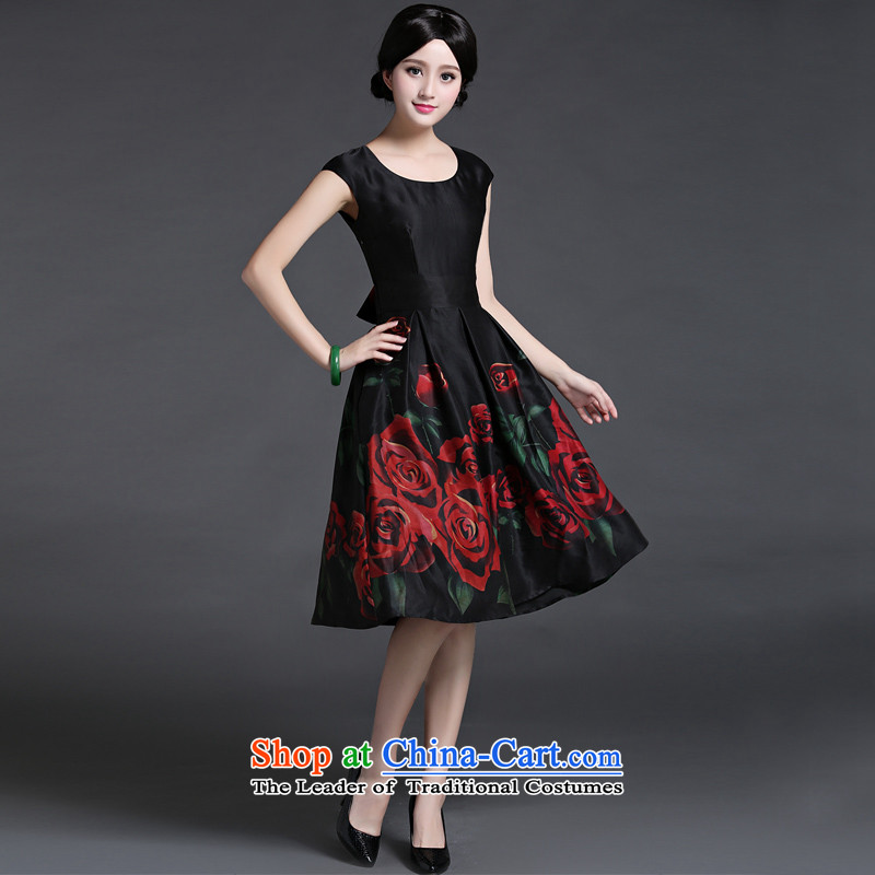 Chinese classic 2015 Summer ethnic Chinese silk herbs extract commuter dresses in Ms. long retro arts van Suit M, China Ethnic Classic (HUAZUJINGDIAN) , , , shopping on the Internet