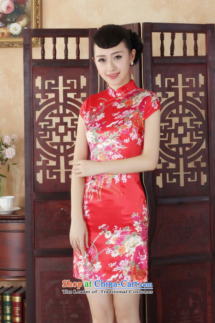 Ms. Floor Floor yet Tang dynasty qipao improved summer women elegant qipao Tang Gown cheongsam dress suit A black S picture, prices, brand platters! The elections are supplied in the national character of distribution, so action, buy now enjoy more preferential! As soon as possible.