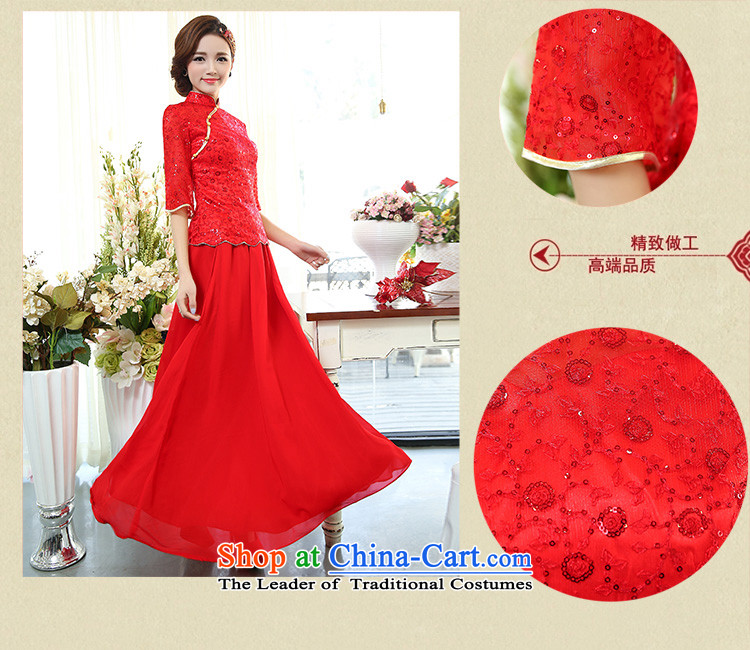 Read and el-soo spring 2015 new women's Simple Chinese wedding dresses Sau San bows long two kits dresses 7 Cuff 1505A RED S picture, prices, brand platters! The elections are supplied in the national character of distribution, so action, buy now enjoy more preferential! As soon as possible.