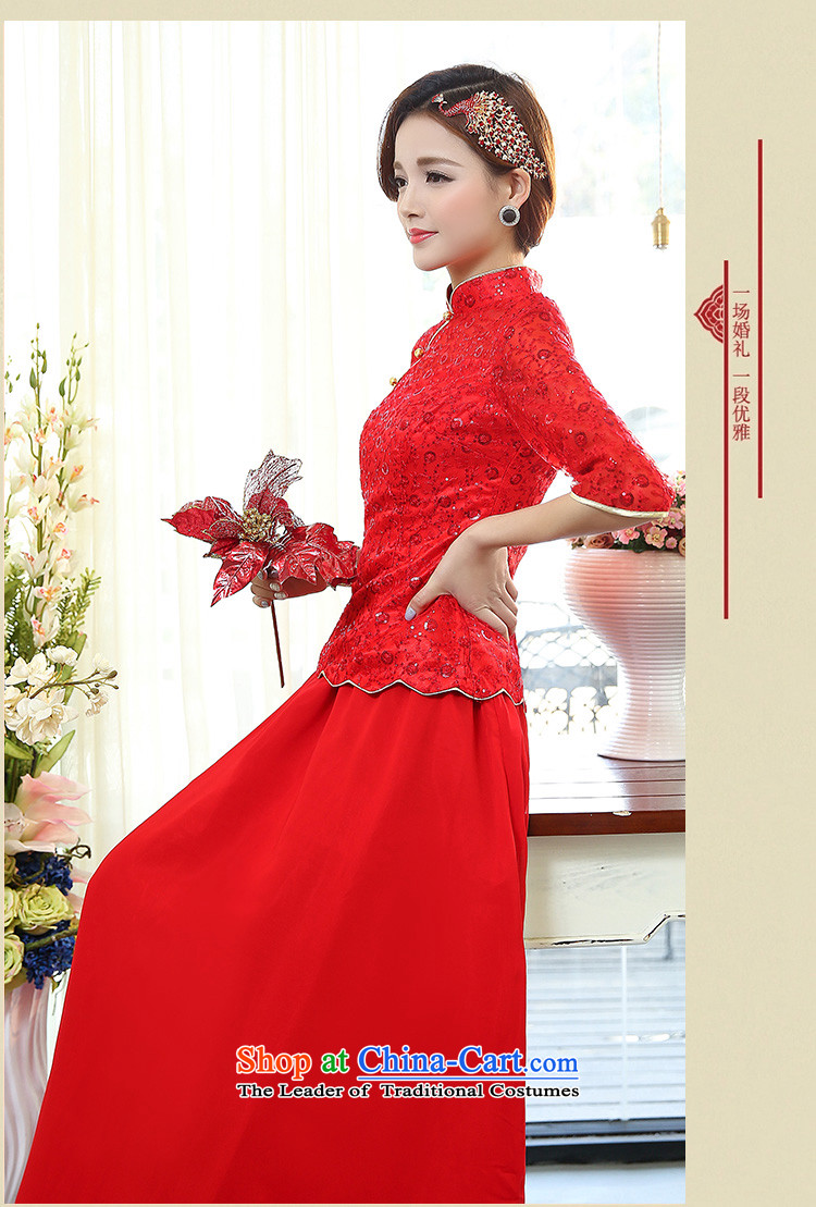 Read and el-soo spring 2015 new women's Simple Chinese wedding dresses Sau San bows long two kits dresses 7 Cuff 1505A RED S picture, prices, brand platters! The elections are supplied in the national character of distribution, so action, buy now enjoy more preferential! As soon as possible.
