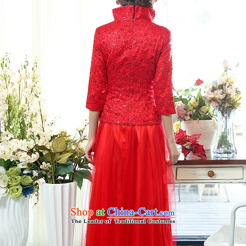 Read and el-soo spring 2015 new women cheongsam dress red Chinese Antique wedding dress long bride services 1507A bows National Red S, read e-mail package. el-soo and shopping on the Internet has been pressed.