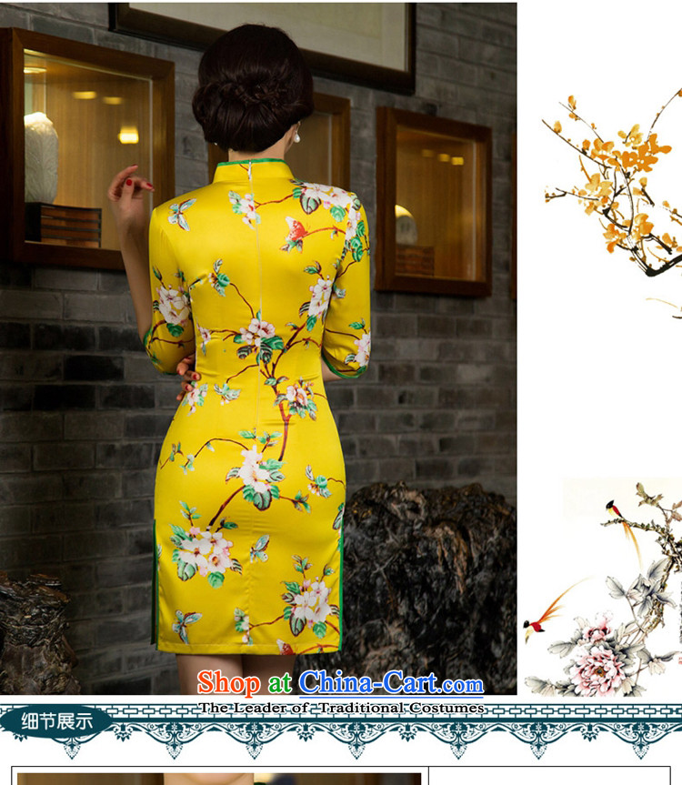 The cross-sha fashionable cheongsam dress smash hit new 2015 Autumn replacing retro look qipao improved cheongsam dress T11030 picture color L photo, prices, brand platters! The elections are supplied in the national character of distribution, so action, buy now enjoy more preferential! As soon as possible.