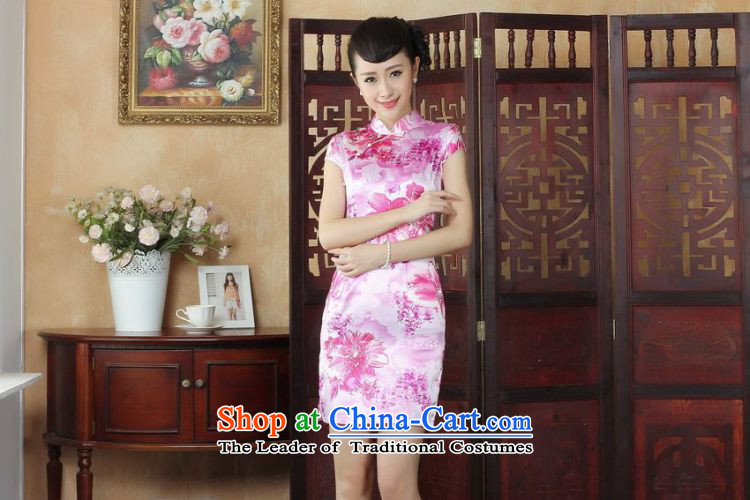 Ms. Floor Floor yet Tang dynasty cheongsam dress improved summer collar is pressed cheongsam dress photo color stamp 2XL Photo, prices, brand platters! The elections are supplied in the national character of distribution, so action, buy now enjoy more preferential! As soon as possible.