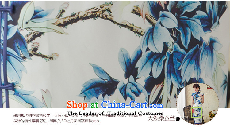 A Pinwheel Without Wind blue spirit-yat improved long porcelain Silk Cheongsam spring/summer 2015, replacing the new republic of korea cheongsam dress blue XL Photo, prices, brand platters! The elections are supplied in the national character of distribution, so action, buy now enjoy more preferential! As soon as possible.