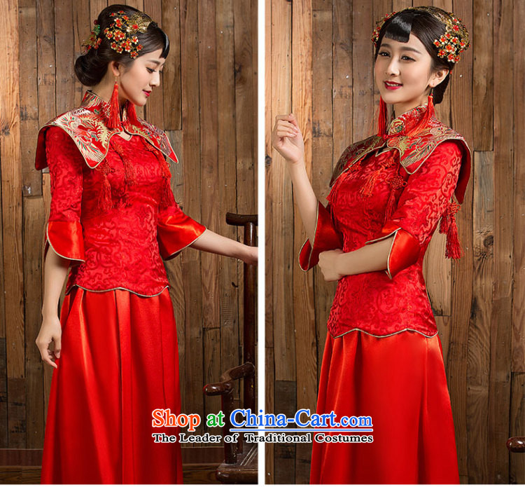 Non-you do not marry autumn 2015 new red qipao seven married cuff wedding long bride bows services XL pictures, price red, brand platters! The elections are supplied in the national character of distribution, so action, buy now enjoy more preferential! As soon as possible.