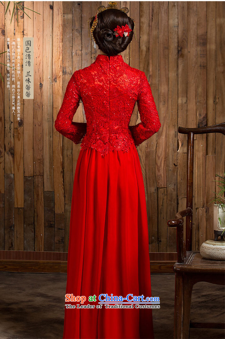 Non-you do not marry autumn 2015 Red bride wedding dress Chinese long-sleeved wedding bride toasting champagne retro-red s picture, prices, brand platters! The elections are supplied in the national character of distribution, so action, buy now enjoy more preferential! As soon as possible.