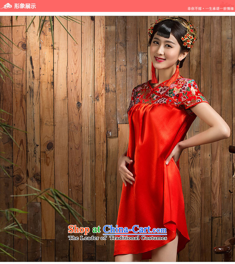 Non-you do not marry 2015 new marriage qipao Chinese Improved large pregnant women qipao stylish wedding dress embroidery ethnic dresses red XL Photo, prices, brand platters! The elections are supplied in the national character of distribution, so action, buy now enjoy more preferential! As soon as possible.