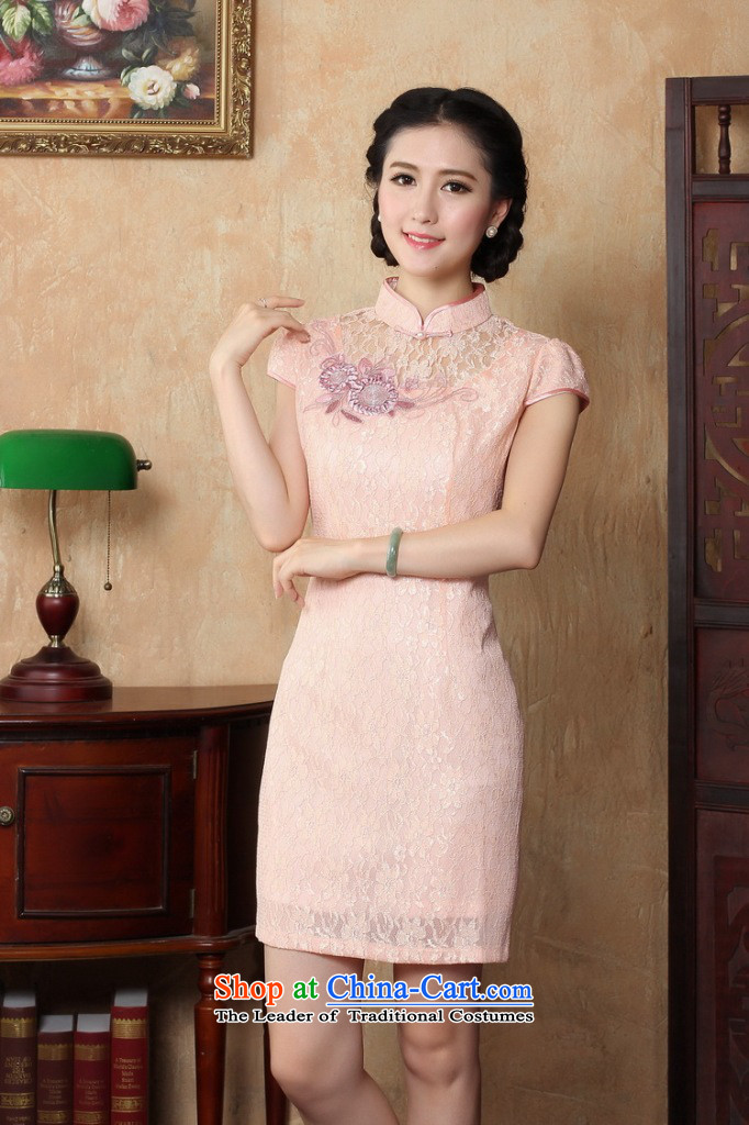 Dan smoke cheongsam dress skirt the new Chinese collar summer embroidery lace short of stylish qipao improved qipao figure color M brand, prices, picture platters! The elections are supplied in the national character of distribution, so action, buy now enjoy more preferential! As soon as possible.