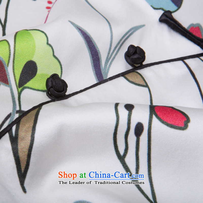 A Pinwheel Without Wind, Chun Yat Silk Cheongsam summer short period of improvement of spring 2015 Republic of Korea cheongsam dress Daily White XL, Yat Lady , , , shopping on the Internet