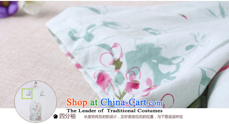 A Pinwheel Without Wind Yat hallway 2015 new stamp improved cotton linen dresses short spring summer retro cheongsam dress white L picture, prices, brand platters! The elections are supplied in the national character of distribution, so action, buy now enjoy more preferential! As soon as possible.