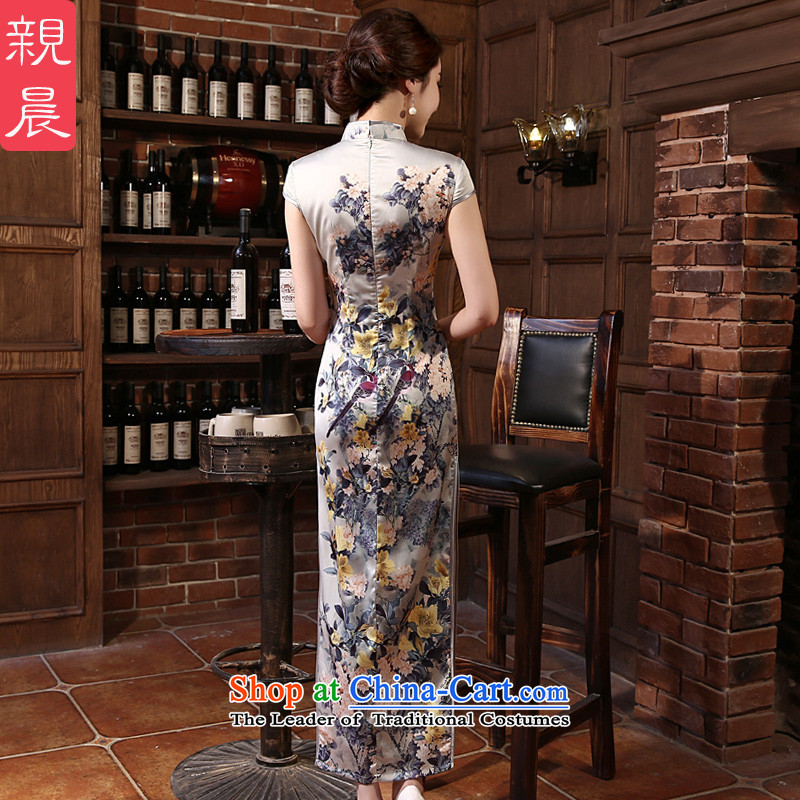 At 2015 new parent cheongsam dress autumn summer Ms. retro long skirt improved stylish daily cheongsam long 2XL, pro-am , , , shopping on the Internet