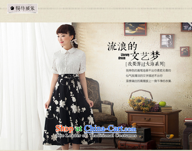 A Pinwheel Without Wind Yat fun spring and autumn Yat in long ethnic antique dresses in Embroidery Apron Cuff 