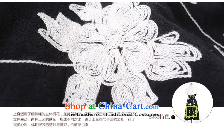 A Pinwheel Without Wind Yat fun spring and autumn Yat in long ethnic antique dresses in Embroidery Apron Cuff 