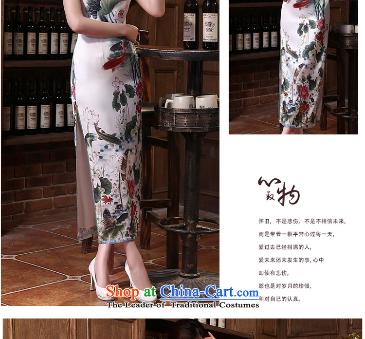 The pro-am new daily qipao 2015 skirt summer retro Sau San long skirt improved stylish qipao Ms. White 2XL Photo, prices, brand platters! The elections are supplied in the national character of distribution, so action, buy now enjoy more preferential! As soon as possible.