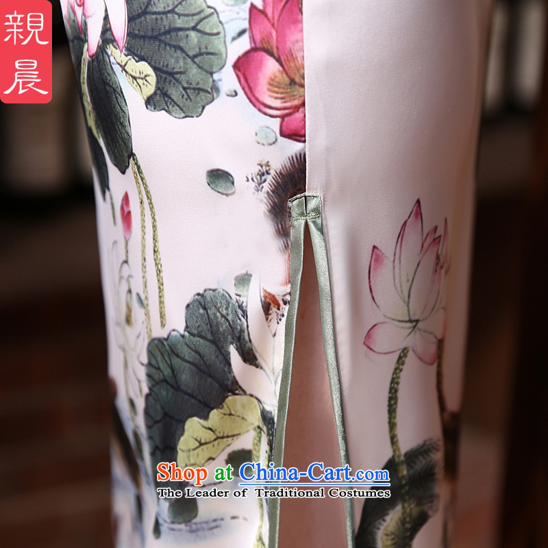 The pro-am new daily qipao 2015 skirt summer retro Sau San long skirt improved stylish qipao Ms. white 2XL, pro-am , , , shopping on the Internet