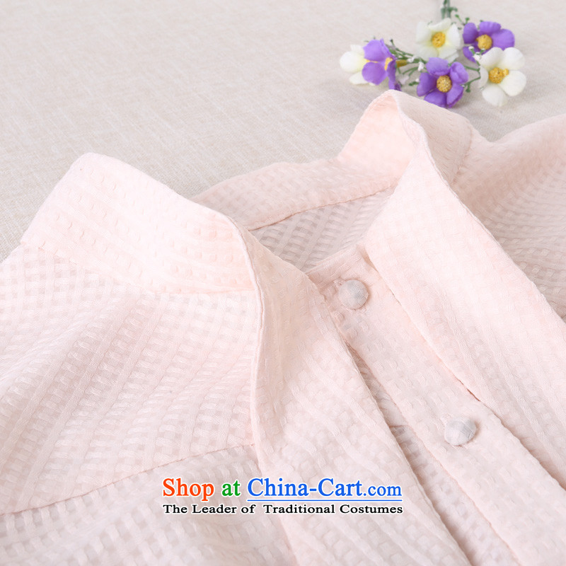 A Pinwheel Without Wind Blows overflew national Yat-long-sleeved shirt chiffon women 2015 Autumn arts forming the Netherlands shirt     Pink Lady Yat S, shopping on the Internet has been pressed.