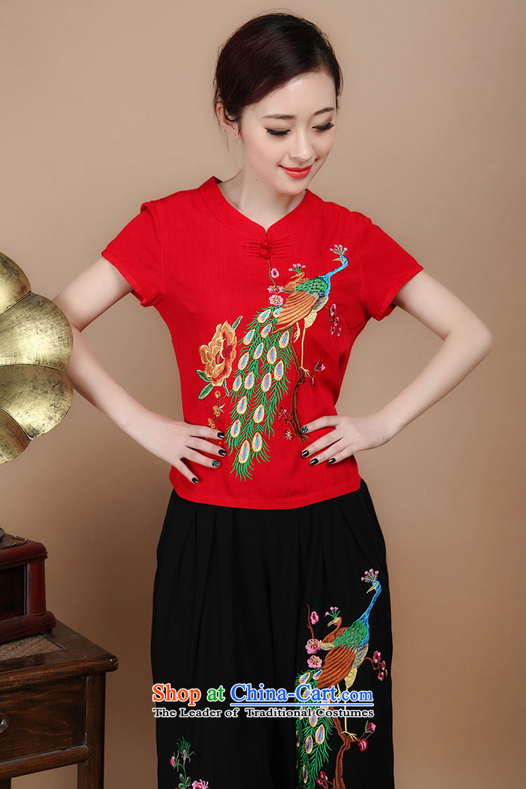 Mr Ronald decorated in 2015 Cotton embroidery Tang dynasty V-Neck short-sleeved T-shirt, two sets of load pants can sell 921 pants XXXL picture, prices, brand platters! The elections are supplied in the national character of distribution, so action, buy now enjoy more preferential! As soon as possible.