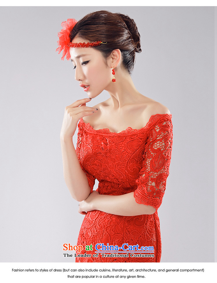(Heung-lun's Health 2015 Spring/Summer new bride bows services improved qipao Stylish retro red lace a field shoulder straps qipao Sau San Red L picture, prices, brand platters! The elections are supplied in the national character of distribution, so action, buy now enjoy more preferential! As soon as possible.