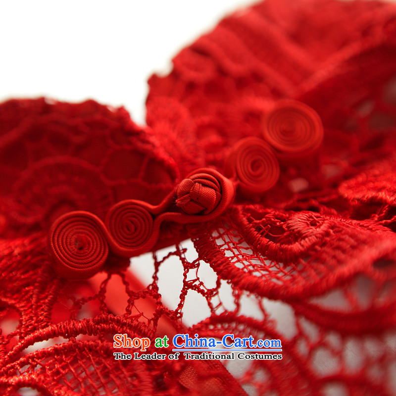 (Heung-lun's wedding dresses qipao as married women serving drink red lace crowsfoot long improved new China wind 2015 RED M Heung-lun's shopping on the Internet has been pressed.