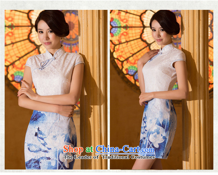 The blue of the cross-sa new summer retro lace daily improved cheongsam dress Short-Sleeve Mock-Neck cheongsam dress suit ZA 1508 White XL Photo, prices, brand platters! The elections are supplied in the national character of distribution, so action, buy now enjoy more preferential! As soon as possible.