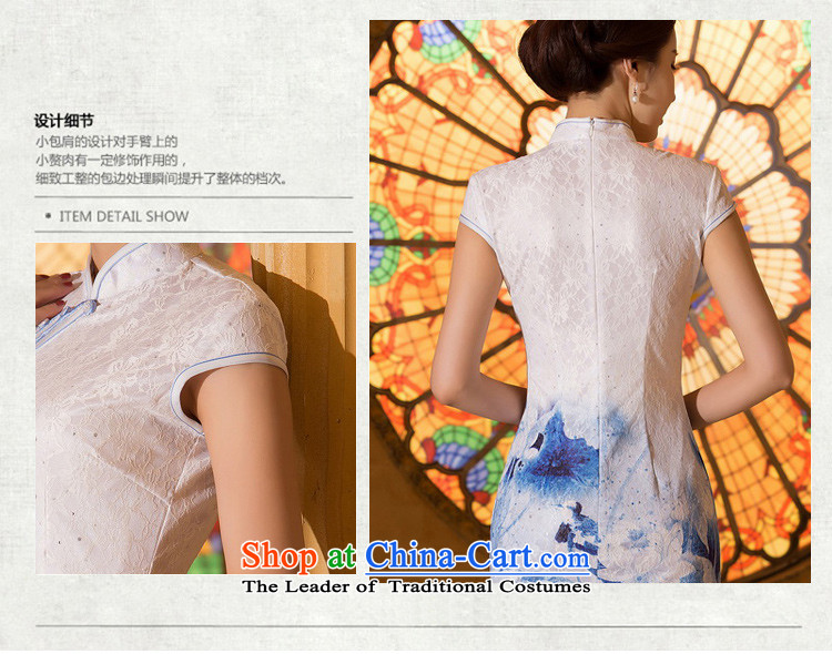 The blue of the cross-sa new summer retro lace daily improved cheongsam dress Short-Sleeve Mock-Neck cheongsam dress suit ZA 1508 White XL Photo, prices, brand platters! The elections are supplied in the national character of distribution, so action, buy now enjoy more preferential! As soon as possible.