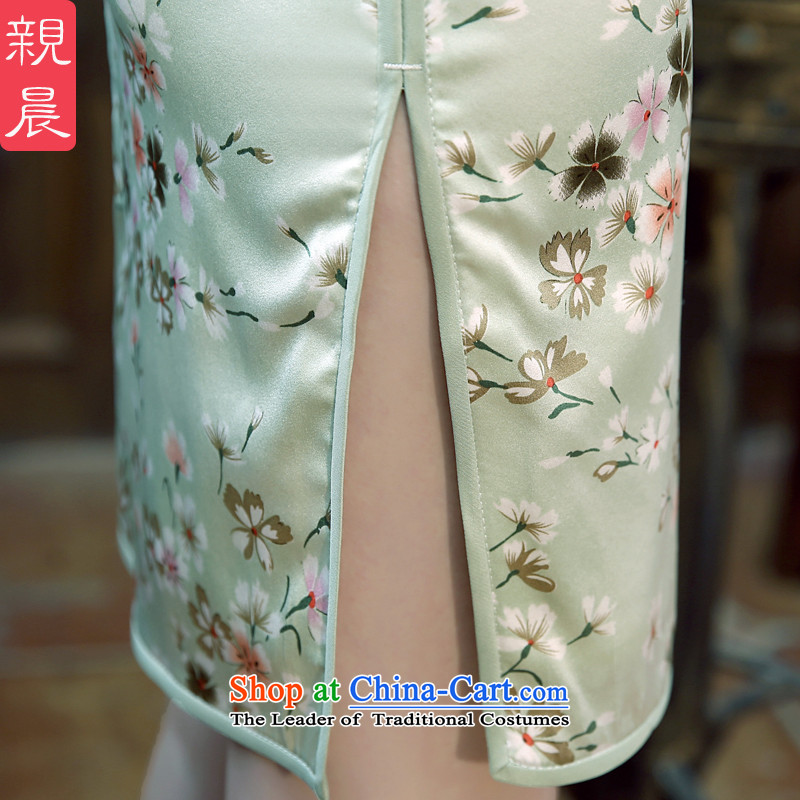 The pro-am new daily qipao 2015 skirt dresses fall short of summer herbs extract silk retro short of improving flag S pro-am , , , shopping on the Internet