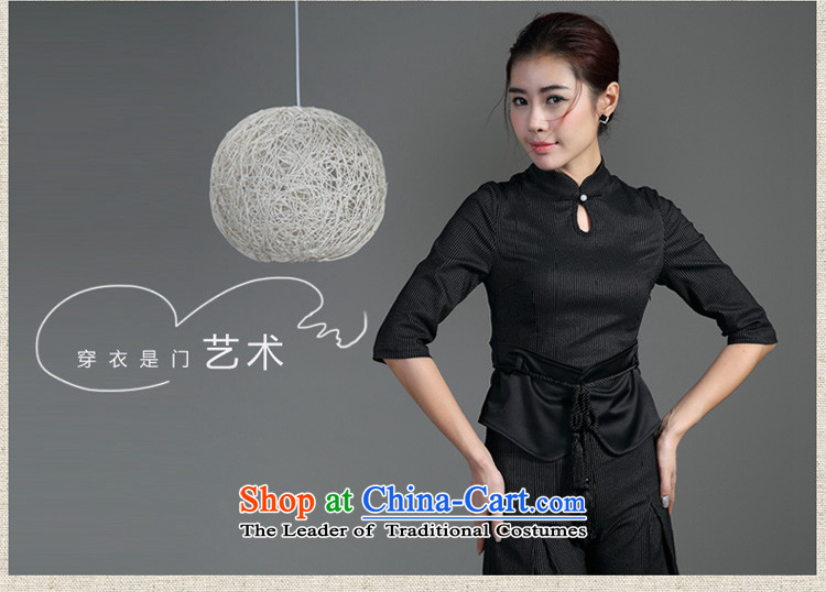 Tang Tang Dynasty Ramadan No. female 2015 ethnic retro-han- XL Photo Black T-shirt cheongsam, prices, brand platters! The elections are supplied in the national character of distribution, so action, buy now enjoy more preferential! As soon as possible.