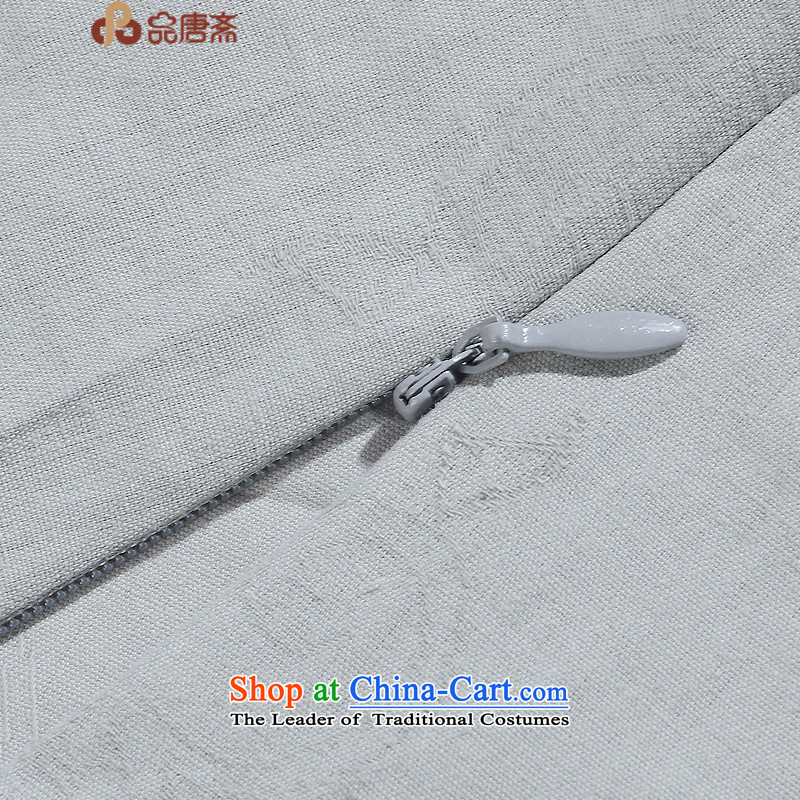 No. Tang Ramadan cotton linen Tang dynasty blouses autumn 2015 installed new ethnic Chinese improved Han-gray-blue S products Tang Ramadan , , , shopping on the Internet