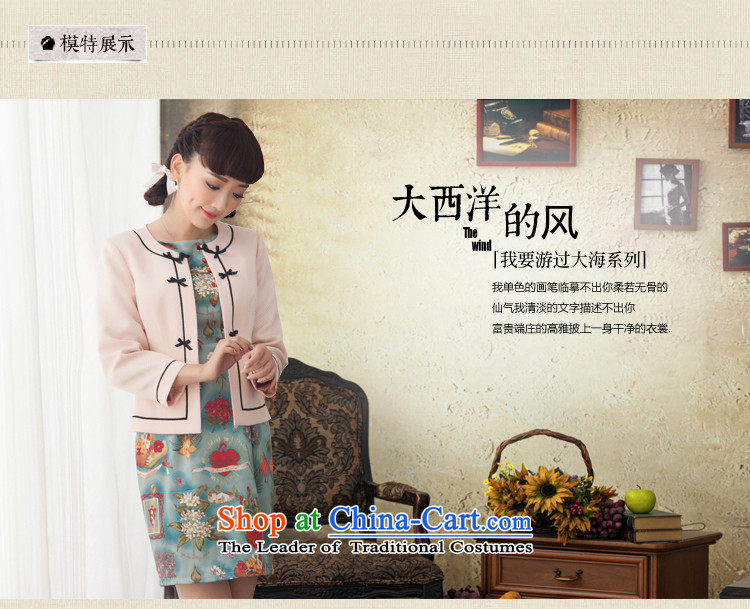 A Pinwheel Without Wind green cycle Yat Silk Cheongsam short, improvement of stamp 2015 new cheongsam spring and summer antique dresses Blue M picture, prices, brand platters! The elections are supplied in the national character of distribution, so action, buy now enjoy more preferential! As soon as possible.