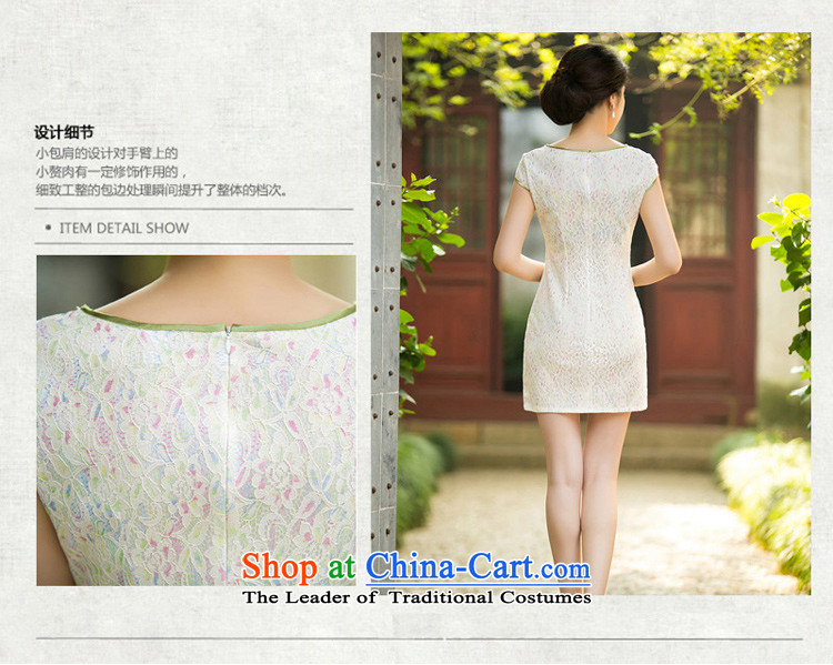 The cross-sa land improvement of daily new Xuan cheongsam dress billowy flounces lace cheongsam dress suit L029 ZA Light Yellow XL Photo, prices, brand platters! The elections are supplied in the national character of distribution, so action, buy now enjoy more preferential! As soon as possible.