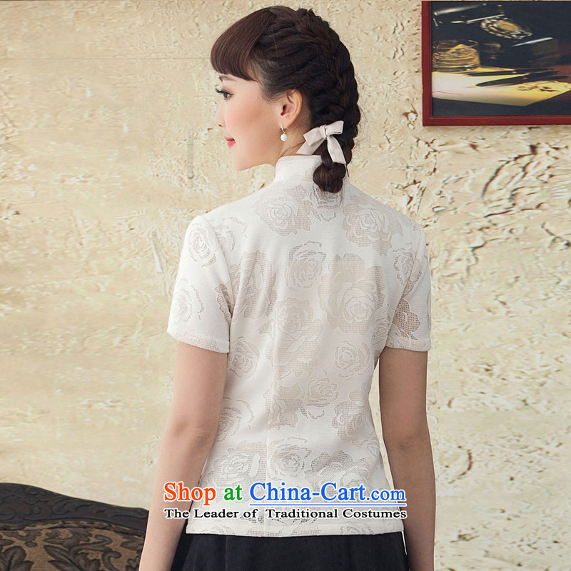 Lady Catherine Ginyu China Yat-Tang dynasty, summer improved national women's spring wind cotton short-sleeved T-shirt qipao white 25 ship 2XL, Yat Lady , , , shopping on the Internet